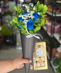 Cone Azul Encantado e Ferrero Rocher